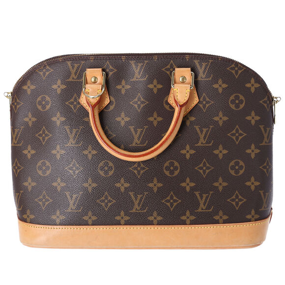 Louis Vuitton Alma Monogram Handbag M51130 Brown Dome Satchel - Picture 1 of 7